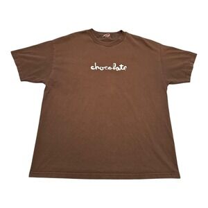 Vintage 90s Chocolate Skateboard YooHoo Collab Brown Shirt Men's XL FLAWS